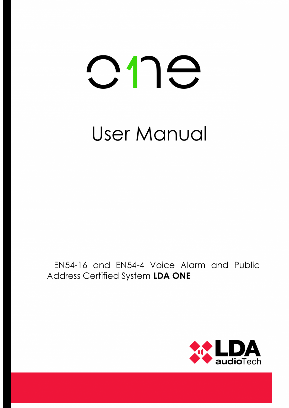 Pagina 1-Manualul utilizatorului - Unitate centrala sistem de evacuare si adresare publica compact EN54-16...