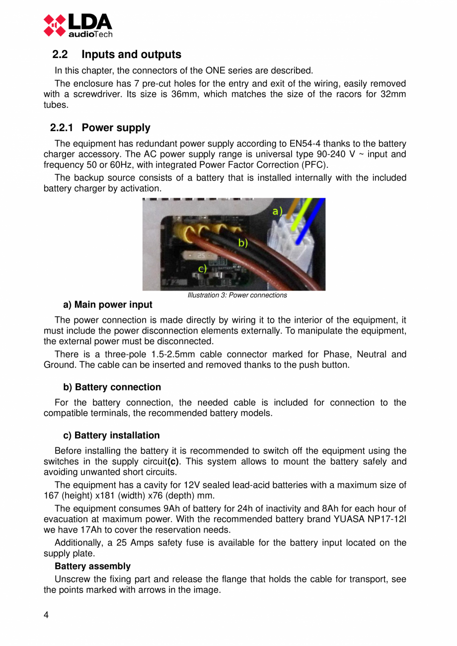 Pagina 8-Manualul utilizatorului - Unitate centrala sistem de evacuare si adresare publica compact EN54-16...