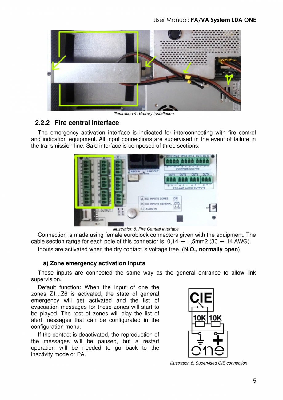 Pagina 9-Manualul utilizatorului - Unitate centrala sistem de evacuare si adresare publica compact EN54-16...