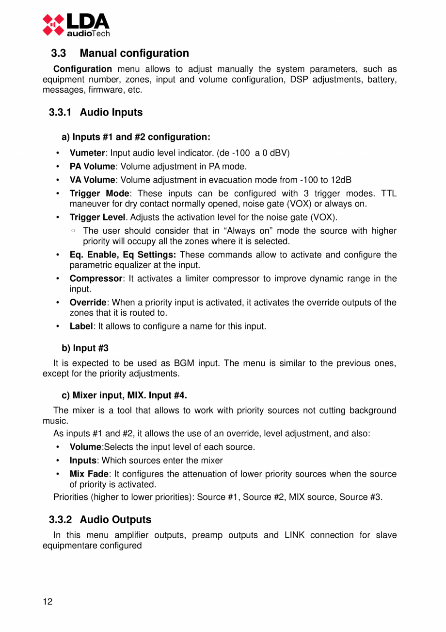 Pagina 16-Manualul utilizatorului - Unitate centrala sistem de evacuare si adresare publica compact EN54-16...
