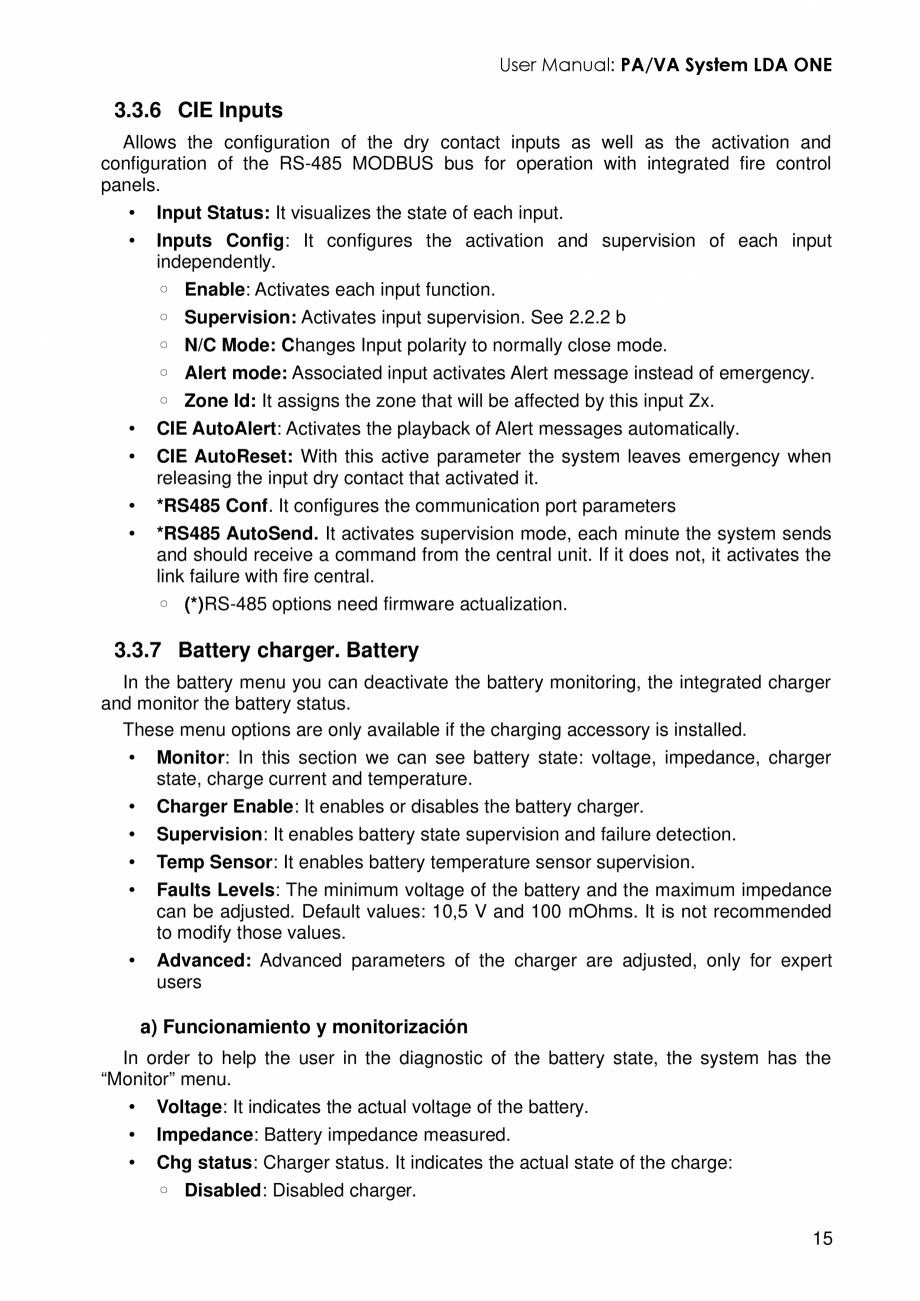 Pagina 19-Manualul utilizatorului - Unitate centrala sistem de evacuare si adresare publica compact EN54-16...