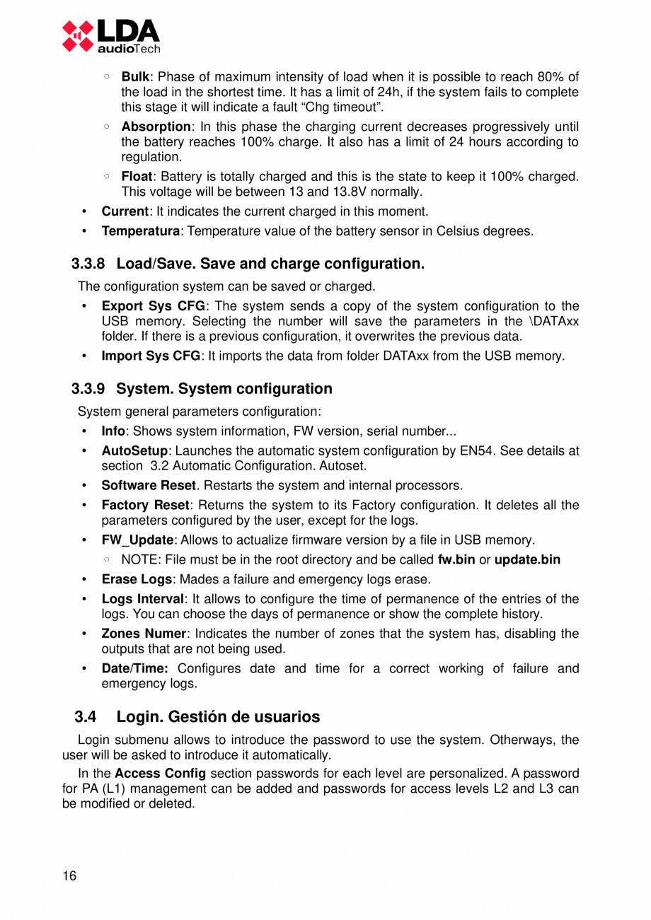 Pagina 20-Manualul utilizatorului - Unitate centrala sistem de evacuare si adresare publica compact EN54-16...