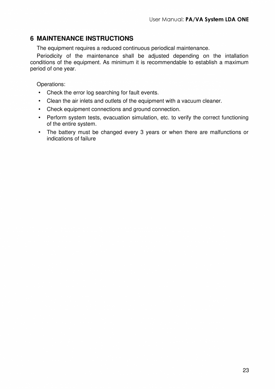 Pagina 27-Manualul utilizatorului - Unitate centrala sistem de evacuare si adresare publica compact EN54-16...