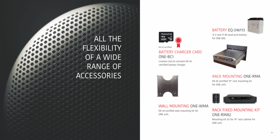 Pagina 6-Sistem de evacuare si adresare publica compact EN54-16 - LDA ONE LDA Audio Tech ONE-500 Catalog,...