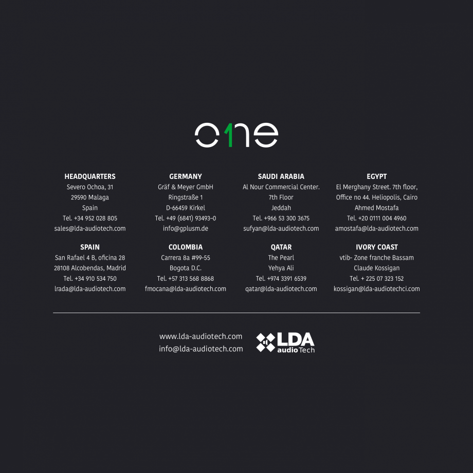 Pagina 9-Sistem de evacuare si adresare publica compact EN54-16 - LDA ONE LDA Audio Tech ONE-500 Catalog,...