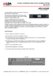 Modul extensie cu amplificator 8x250W pentru sistem PA/VA LDA Audio Tech - NEO 8250-E