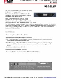Modul extensie cu amplificator 8x250W pentru sistem PA/VA