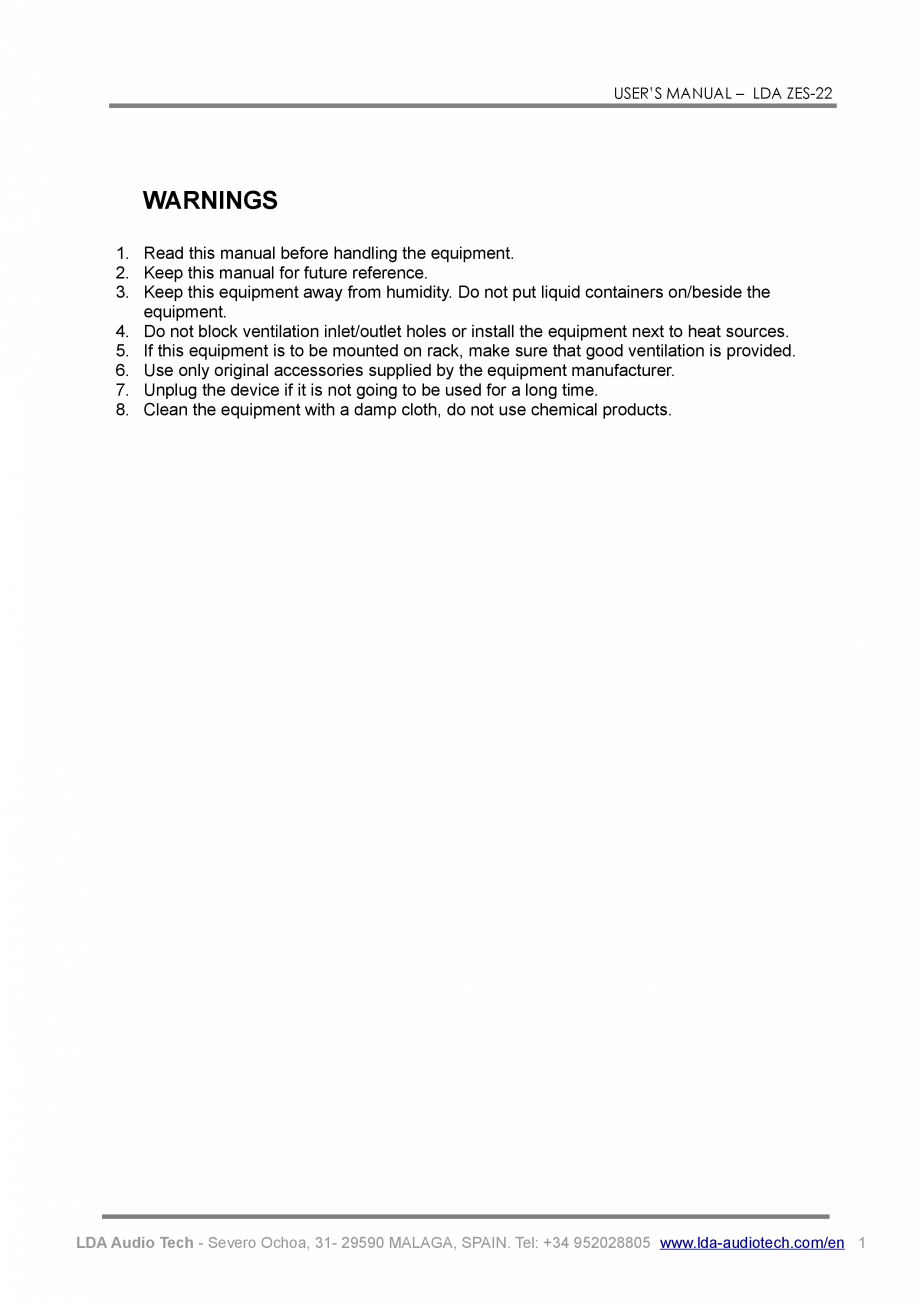 Pagina 5-Manualul utilizatorului - Converter audio over Ethernet cu 4 canale pentru sistemul PA/VA NEO LDA...