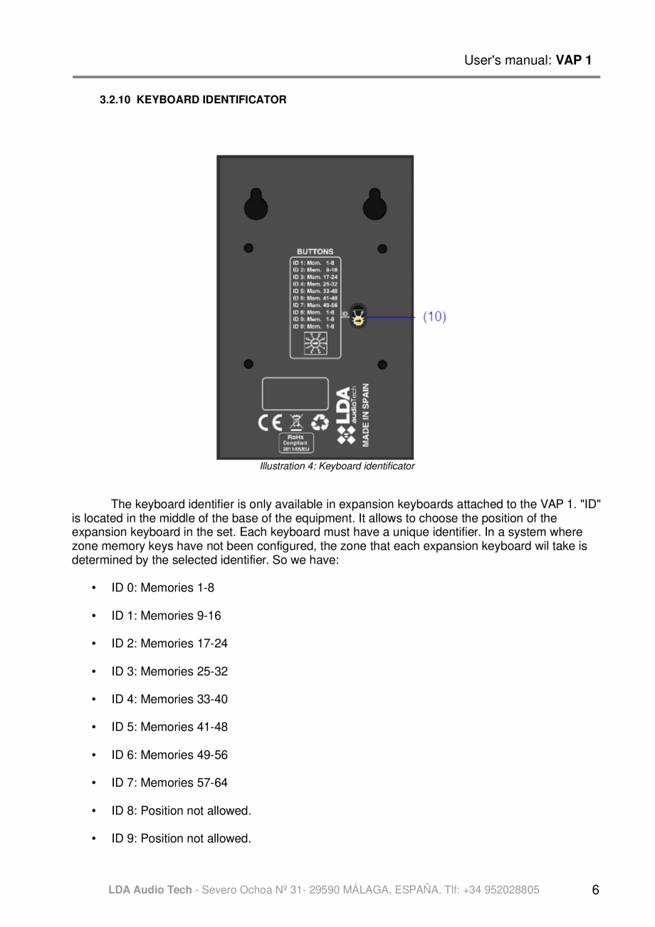 Pagina 11-Manualul utilizatorului - Panou control alarmare vocala pentru sistemele PA/VA NEO si ONE - MPS-8K...