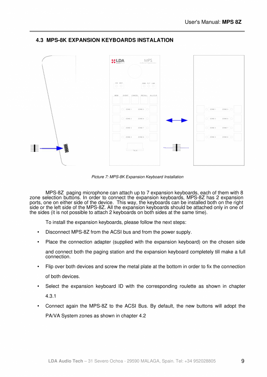 Pagina 13-Manualul utilizatorului - Statie de paging multi-zone pentru sistemele PA/VA NEO si ONE LDA Audio...