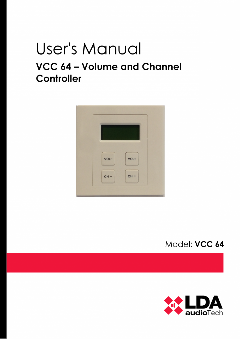 Pagina 1-Manualul utilizatorului - Panou de control de perete pentru sistemul PA/VA NEO LDA Audio Tech Tech...