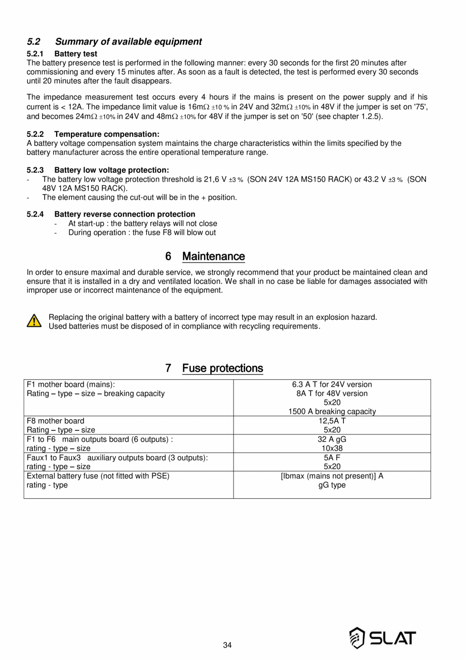 Pagina 34-Manualul utilizatorului - Incarcator baterie sursa de alimentare de rezerva 3600W pentru sistem...