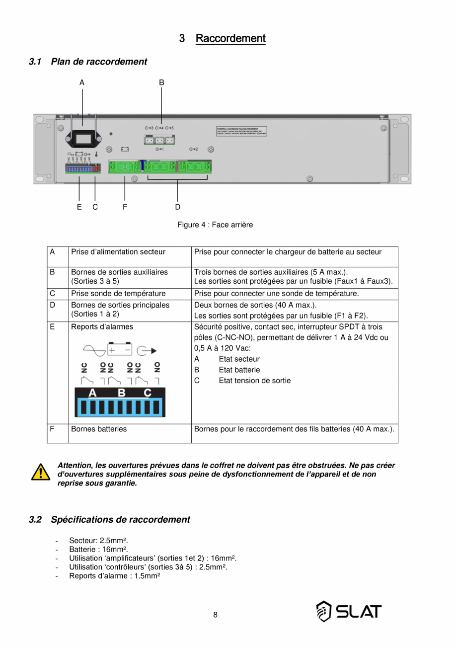 Pagina 8-Manualul utilizatorului - Incarcator baterie sursa de alimentare de rezerva 960W pentru sistem PA/VA...