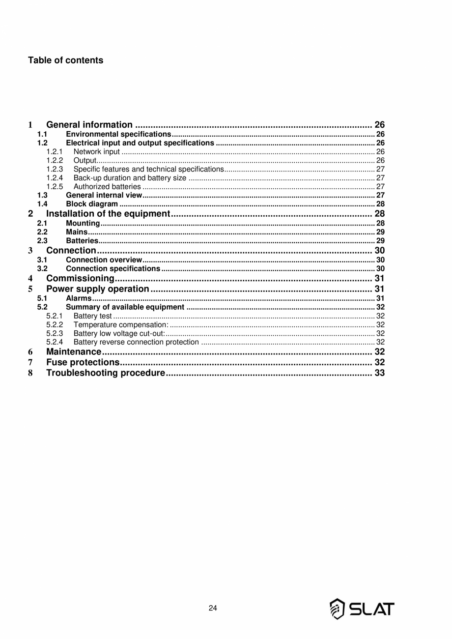 Pagina 24-Manualul utilizatorului - Incarcator baterie sursa de alimentare de rezerva 960W pentru sistem PA/VA...