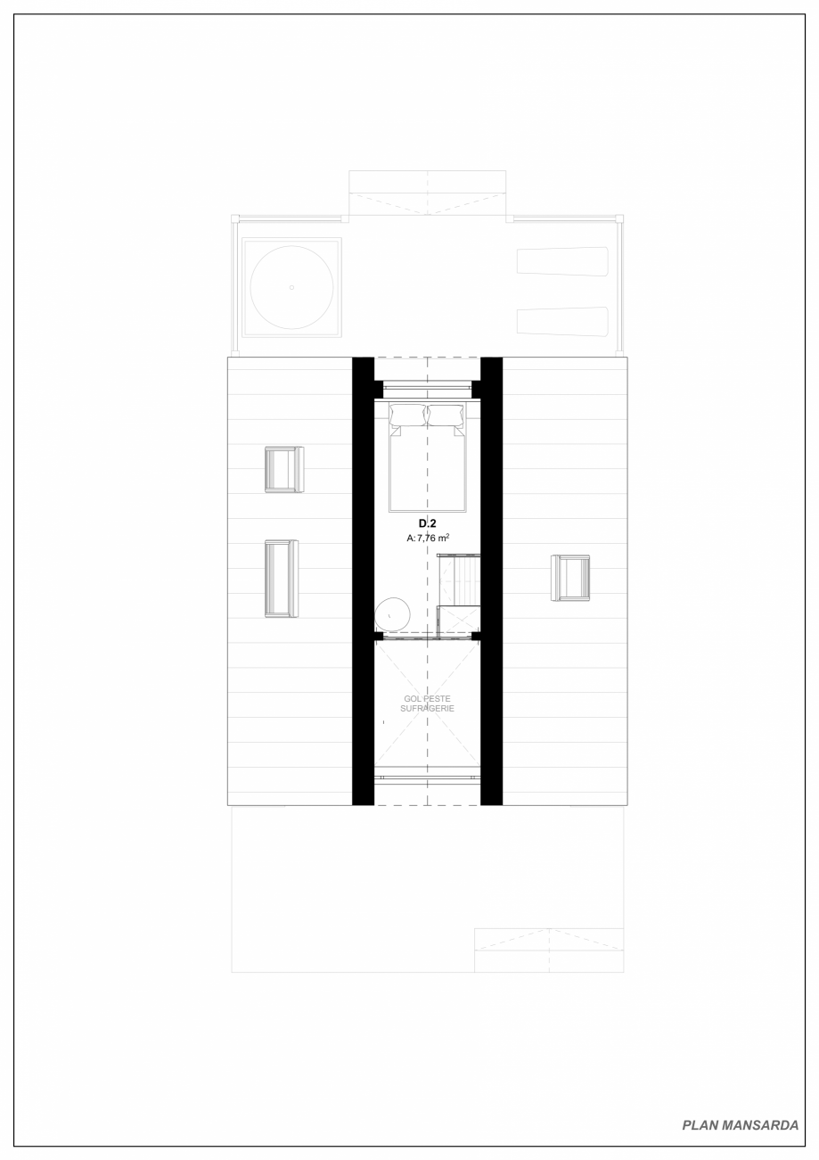 Pagina 1-CAD-PDF Concept AMBIOSIS EcoPulse - PLAN MANSARDA AMBIOSIS Proiect CAD 
