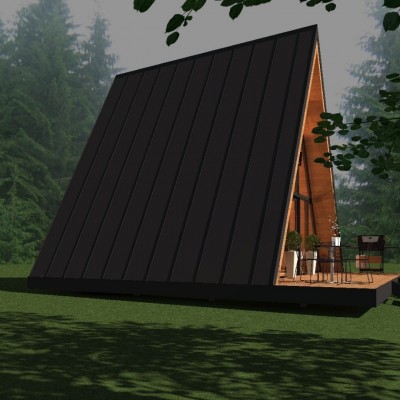 AMBIOSIS Casa lemn tip A-Frame - Case pe structura de lemn tip A-Frame, Scandinav AMBIOSIS