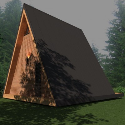 AMBIOSIS Casa lemn tip A-Frame - Case pe structura de lemn tip A-Frame, Scandinav AMBIOSIS