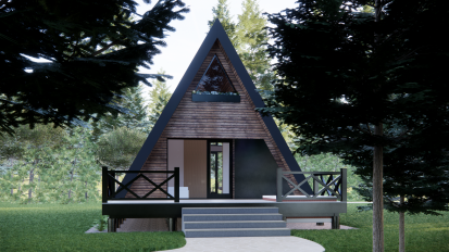 Concept AMBIOSIS Vibe Vibe Concept casa tip A-Frame - randari exterior