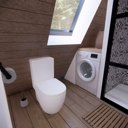 Concept AMBIOSIS Vibe Vibe Concept casa tip A-Frame - randari interior