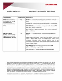 Certificat Eastman pentru folie antiefractie LLumar SCL SR PS13