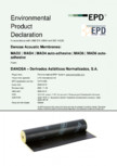 Declaratie de conformitate pentru membrana acustica Danosa - UNE-EN 15804 si ISO 14025 DANOSA - M