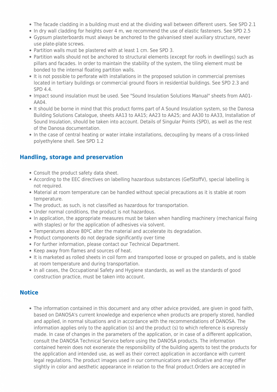 Pagina 4-Membrana acustida Danosa pentru absorbtia frecventelor joase - M.A.D. 2 DANOSA Fisa tehnica Engleza ...