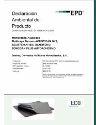 Declaratie de conformitate pentru panou fonoizolant pentru frecventele joase din spatiul aerian - ISO 14025 si