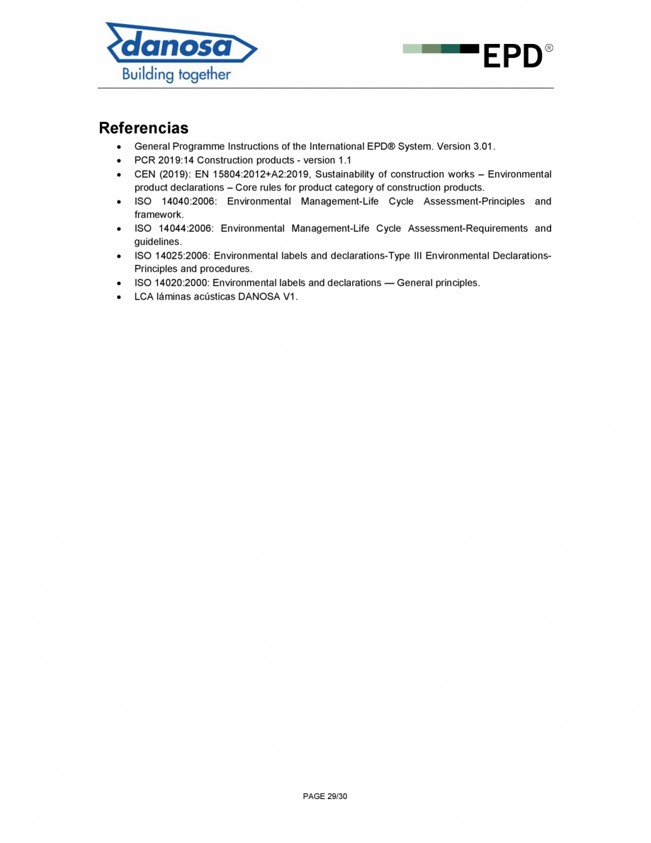 Pagina 29-Declaratie de conformitate pentru panou multistrat pentru izolarea termica si acustica - ISO 14025...