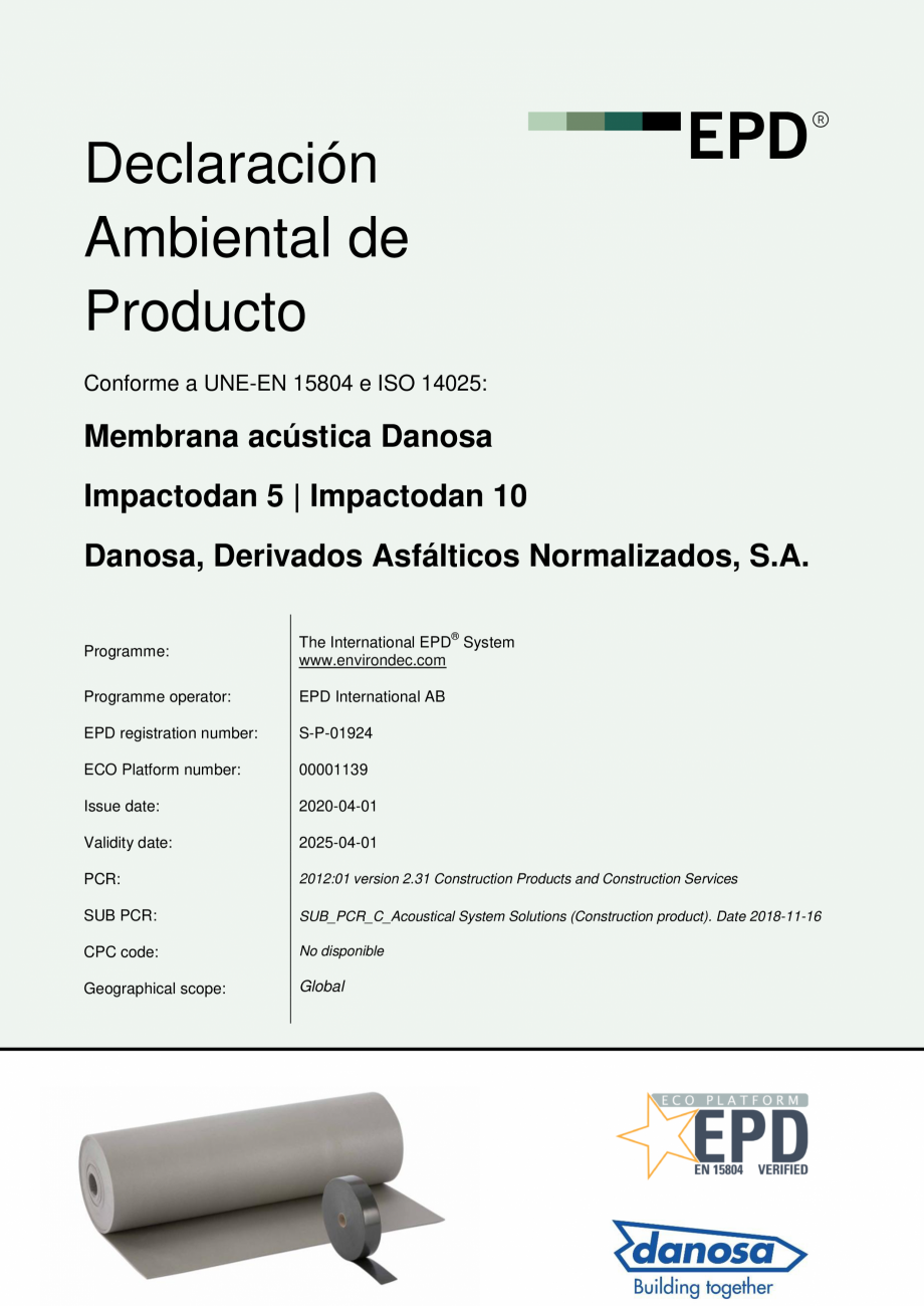 Pagina 1-Declaratie de conformitate peentru membrana flexibila pentru izolarea acustica a zgomotului de...