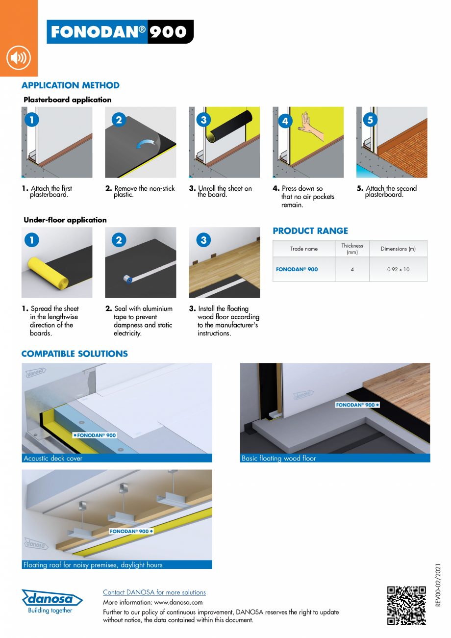 Pagina 2-Membrana fonoizolanta pentru reducerea zgomotelor de impact DANOSA FONODAN 900 Catalog, brosura...