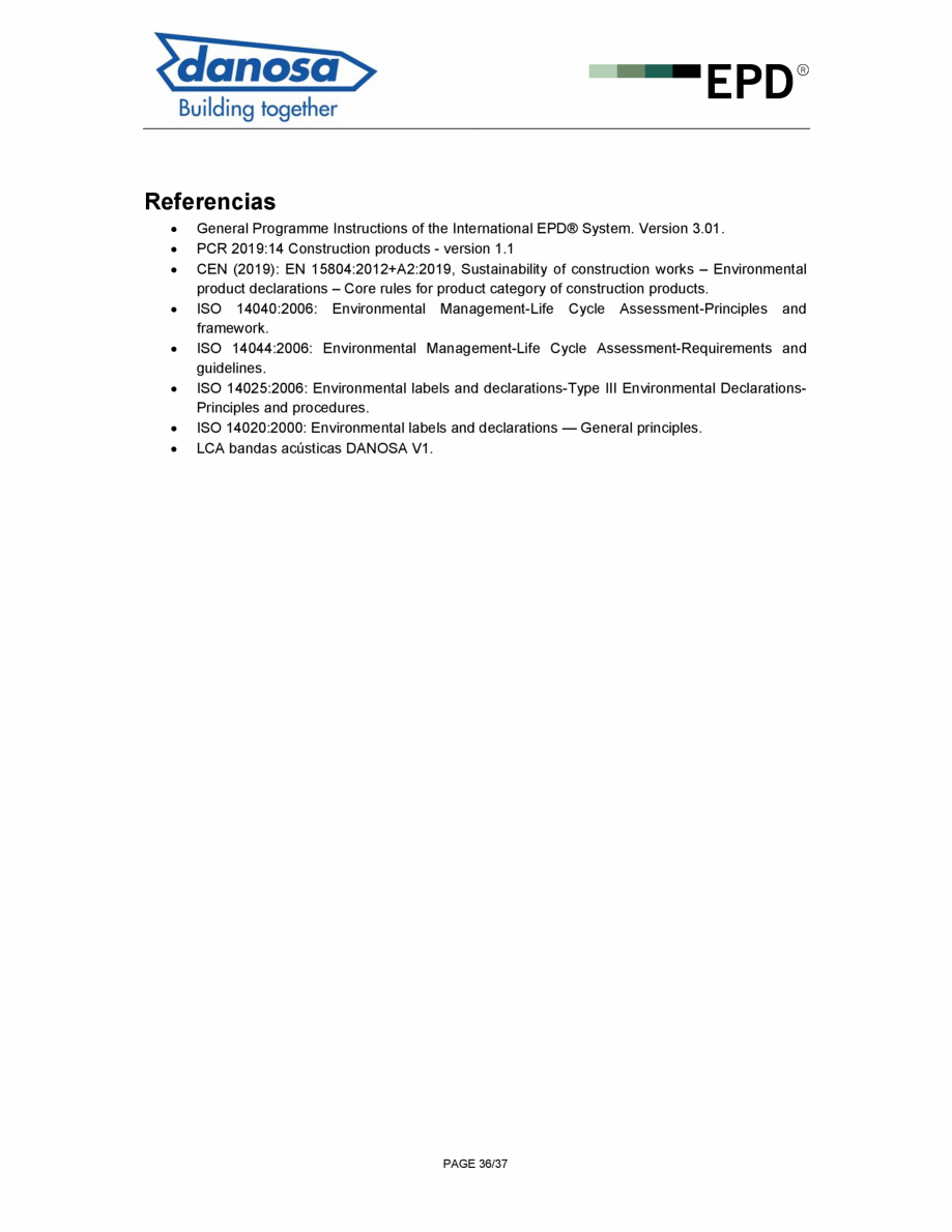Pagina 36-Declaratie de conformitate pentru membrana fonoizolanta pentru reducerea zgomotelor de impact - ISO ...
