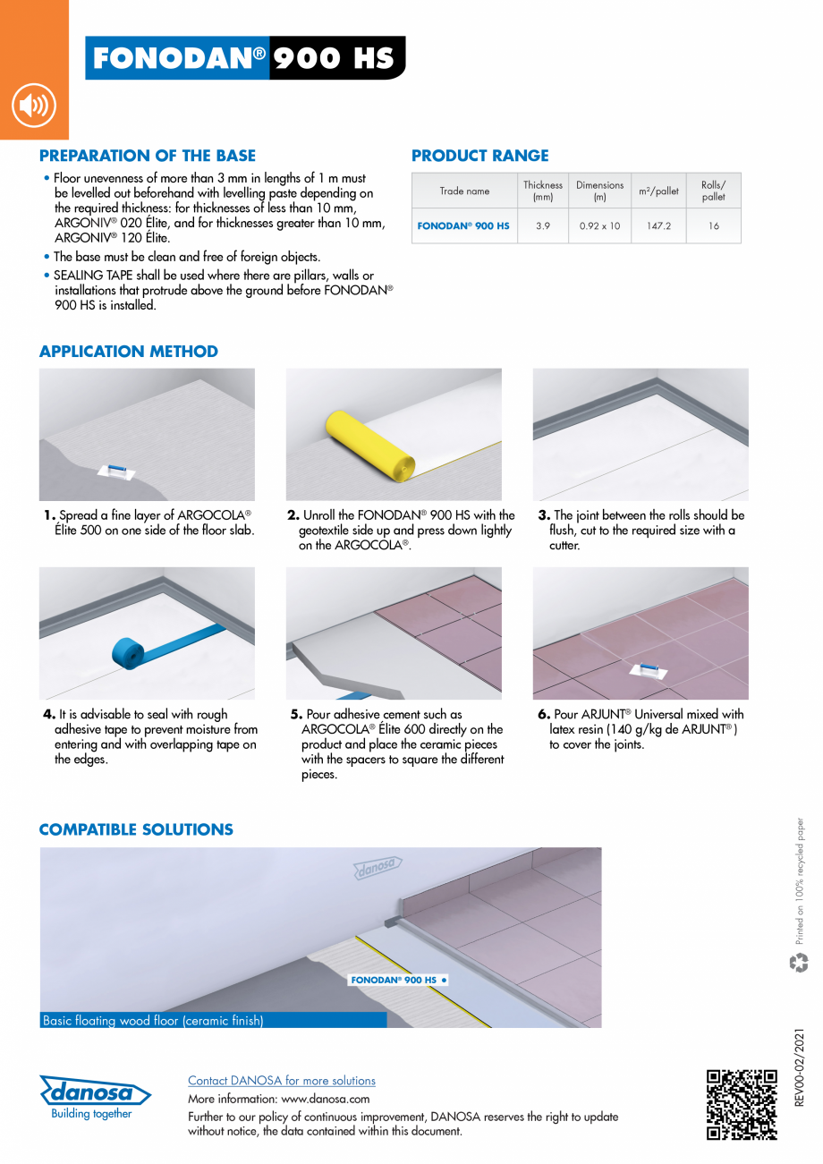 Pagina 2-Membrana fonoizolanta pentru izolare acustica DANOSA FONODAN 900 HS Catalog, brosura Engleza aking...
