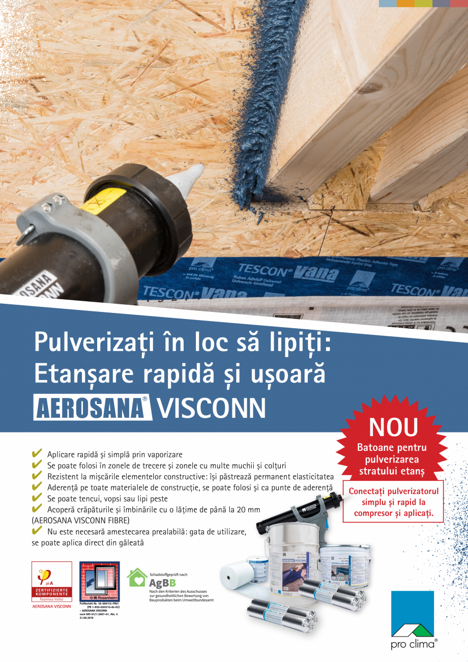 Pagina 1-Etansare rapida si ușoara - Sistemul AEROSANA VISCONN Pro Clima AEROSANA VISCONN FIBRE Catalog,...