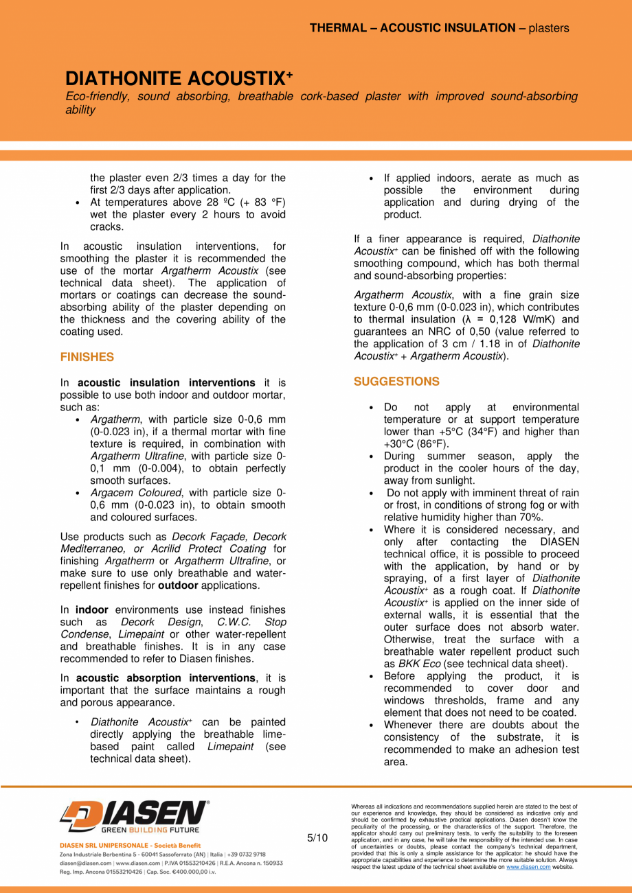 Pagina 5-Tencuiala fonoabsorbanta si acustica din pluta NZEBSHOP Acoustix Plus Fisa tehnica Engleza  first...