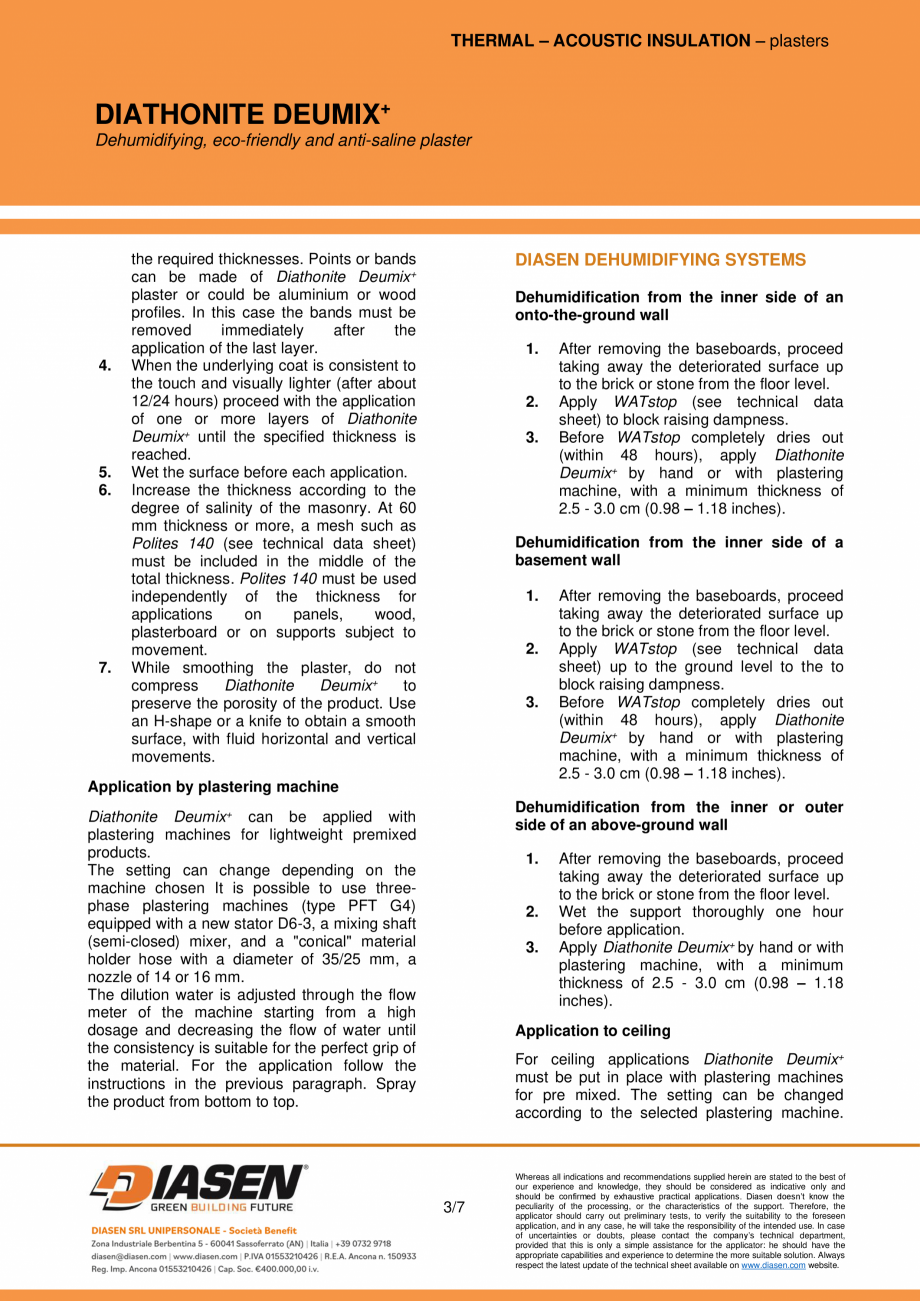 Pagina 3-Tencuiala dezumidificatoare și de asanare NZEBSHOP Deumix Fisa tehnica Engleza dly
materials are...