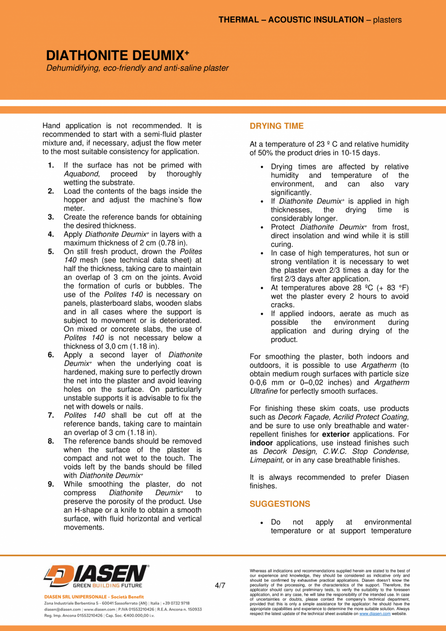 Pagina 4-Tencuiala dezumidificatoare și de asanare NZEBSHOP Deumix Fisa tehnica Engleza seen
application,...