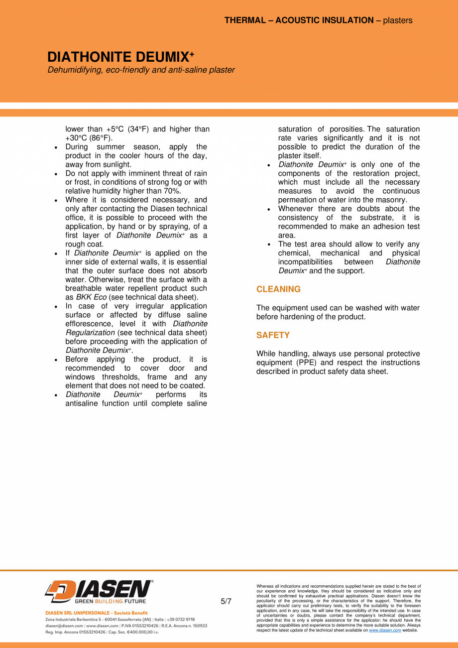 Pagina 5-Tencuiala dezumidificatoare și de asanare NZEBSHOP Deumix Fisa tehnica Engleza achieving the...