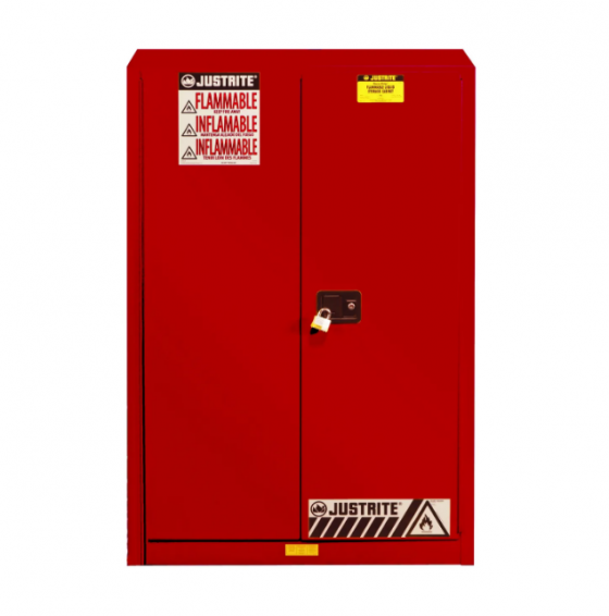 Justrite Dulap de siguranță pentru substanțe inflamabile - rosu - Mobilier industrial metalic pentru spatii industriale