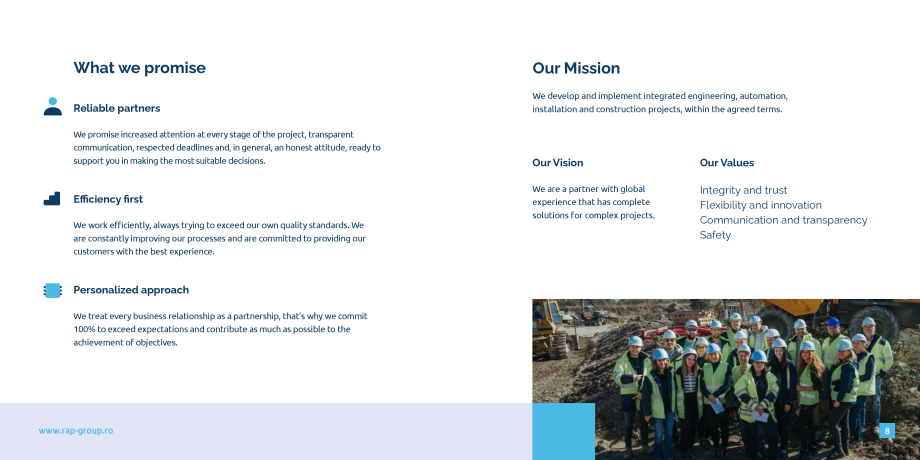 Pagina 6-RAP Group - Solutii ingineresti pentru afacerea ta  Catalog, brosura Engleza  we
understand the...