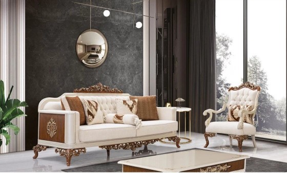GV Beauty Store Living cu set canapele - Canapele moderne si clasice din lemn masiv pentru