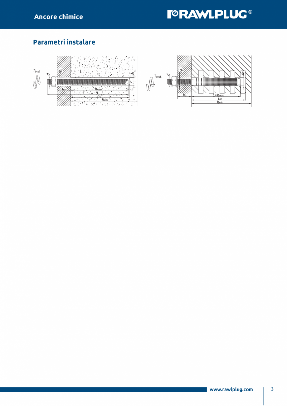 Pagina 3-Ancora chimica din poliester pentru tije filetate instalate in zidarie RAWLPLUG R-KEM II...