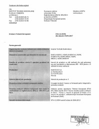 Agrement  - ETA 12-0394 pentru ancora chimica R-KEM II pentru ancorare in beton