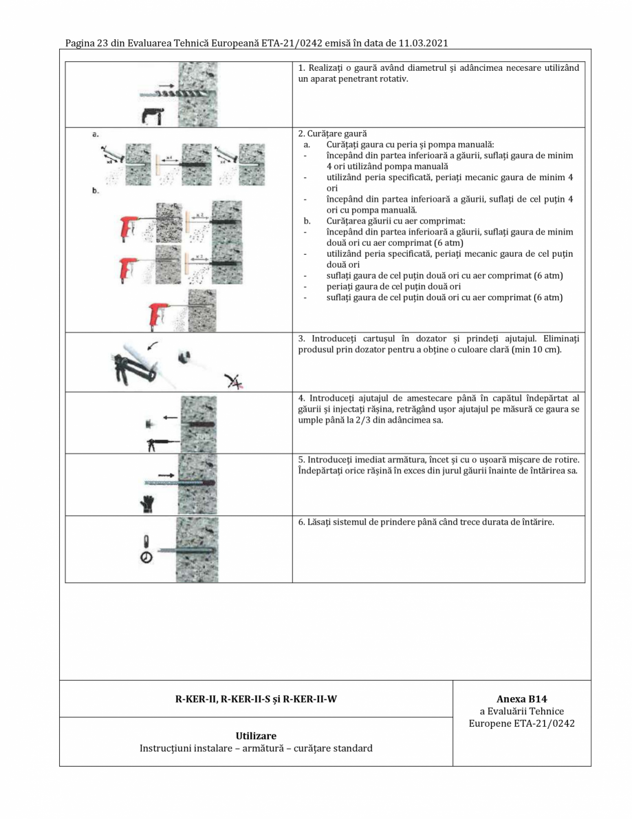Pagina 23-Agrement ETA 21-0242 pentru ancora chimică R-KER II RAWLPLUG R-KER II  HYBRID Certificare produs...