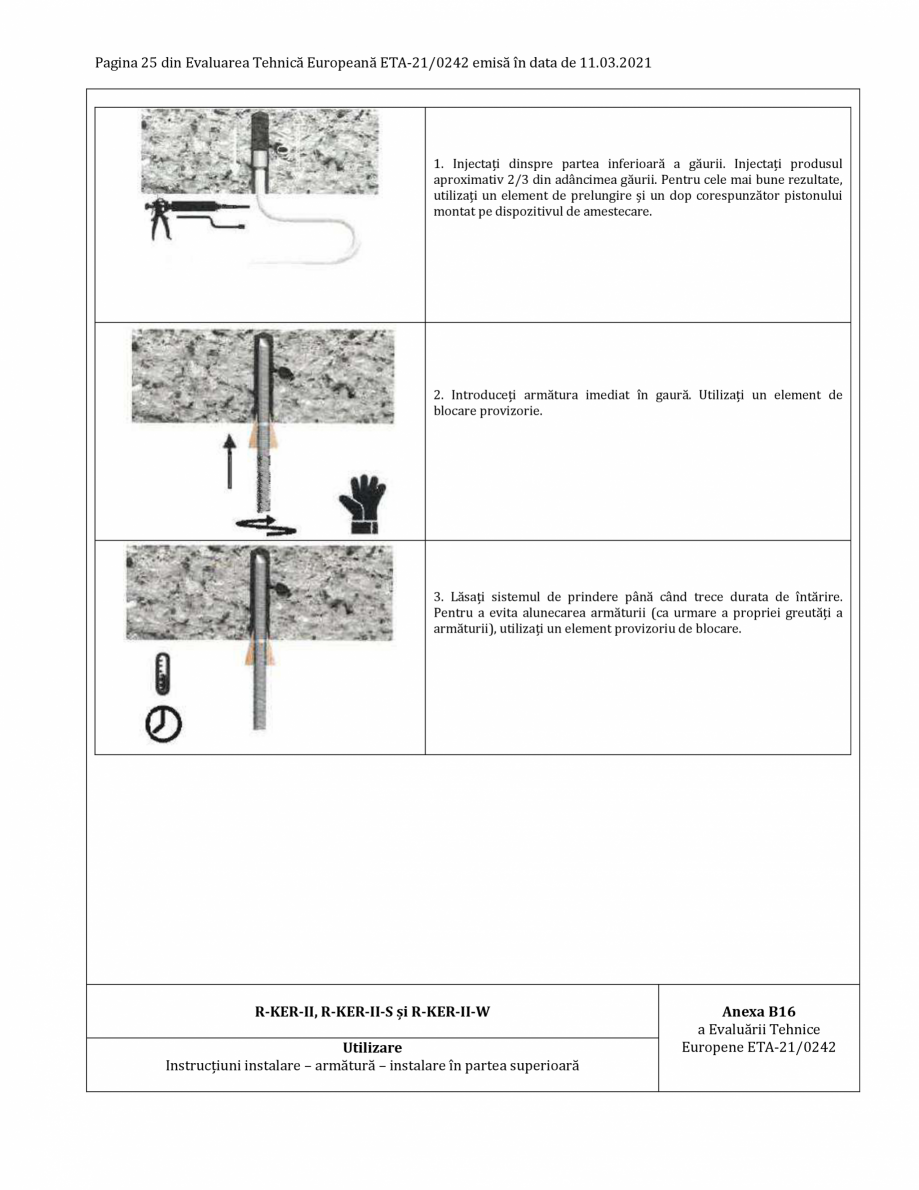 Pagina 25-Agrement ETA 21-0242 pentru ancora chimică R-KER II RAWLPLUG R-KER II  HYBRID Certificare produs...