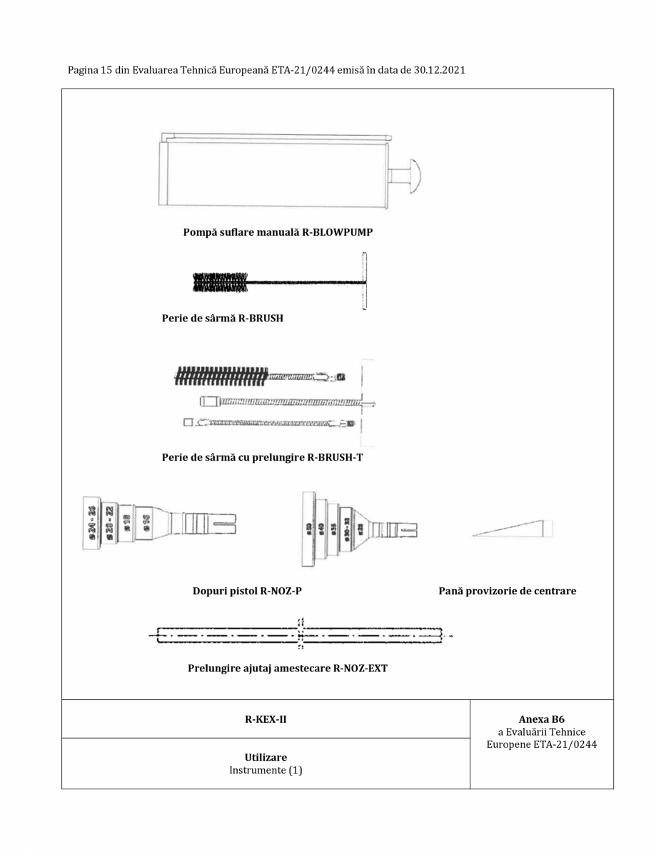 Pagina 15-Agrement ETA 13-0244 pentru ancora chimică R-KEX II RAWLPLUG Certificare produs Romana l nominal de...
