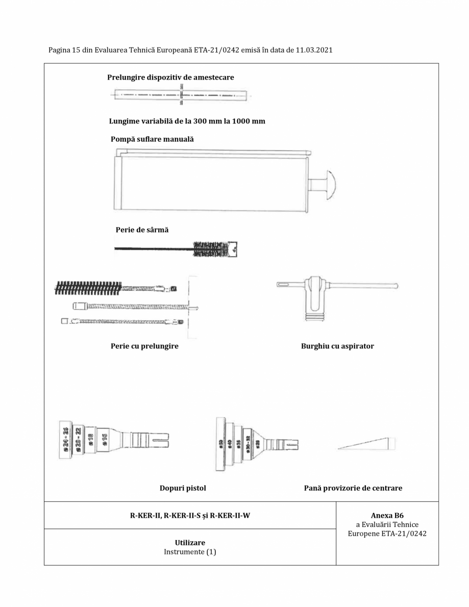 Pagina 15-Agrement ETA 21-0242 pentru ancora chimica RAWLPLUG R-CFS+KERII Certificare produs Romana oțel...