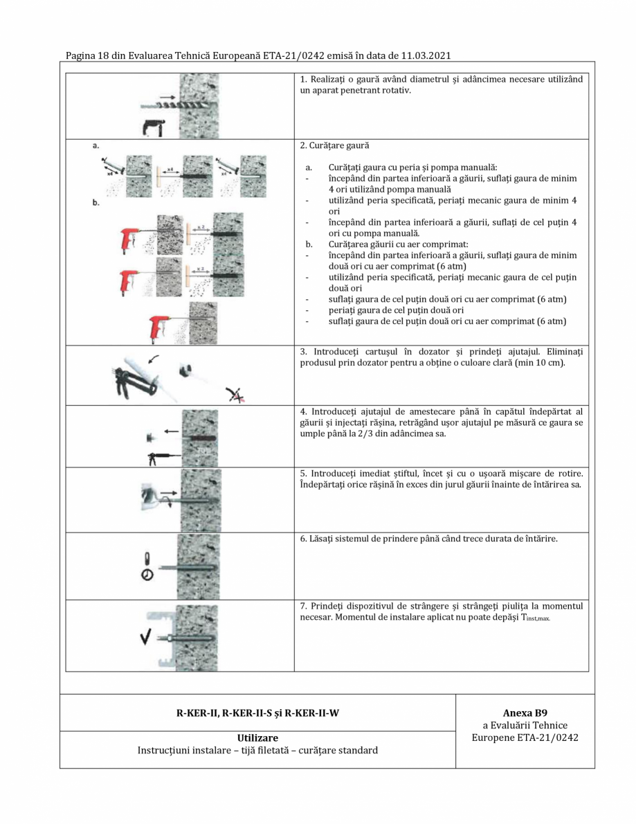 Pagina 18-Agrement ETA 21-0242 pentru ancora chimica RAWLPLUG R-CFS+KERII Certificare produs Romana Distanța ...