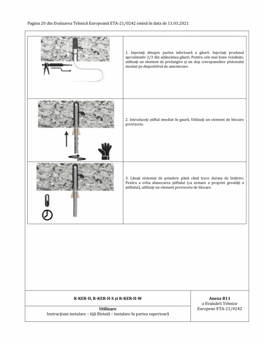 Pagina 20-Agrement ETA 21-0242 pentru ancora chimica RAWLPLUG R-CFS+KERII Certificare produs Romana 
60
960
+5...