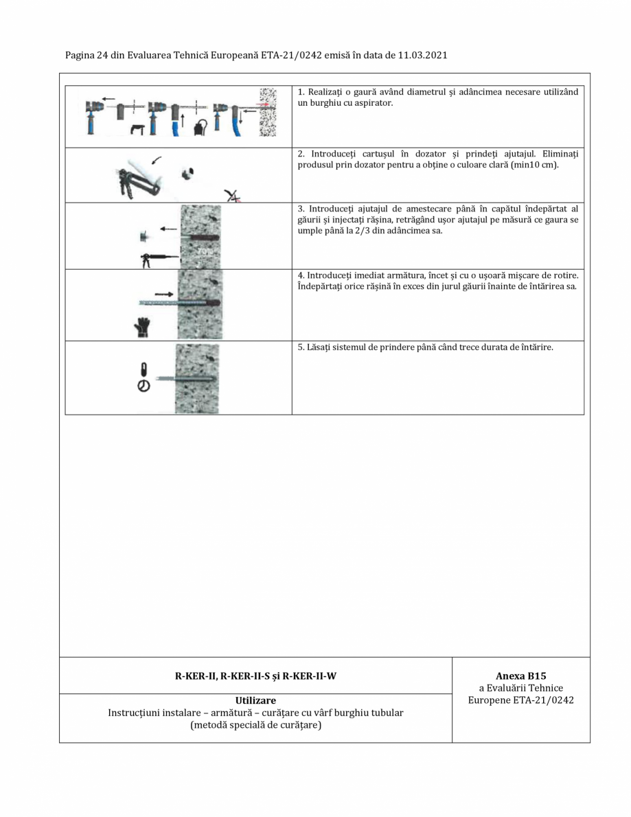 Pagina 24-Agrement ETA 21-0242 pentru ancora chimica RAWLPLUG R-CFS+KERII Certificare produs Romana l, încet ...