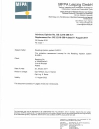 Raport de evaluare a rezistenței la foc MFPA GS 3.2 16-369-4-r1, Engleză